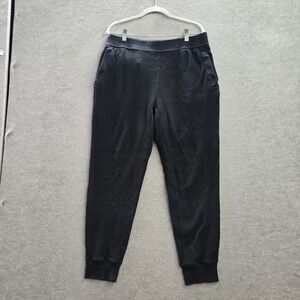 Theory Men Activewear Pants Medium Black Jogger Waffle Knit 28 in Inseam READ